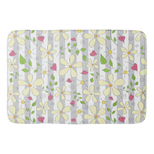 Alfombrilla De Baño Flores de primavera camomila margarita con forma f