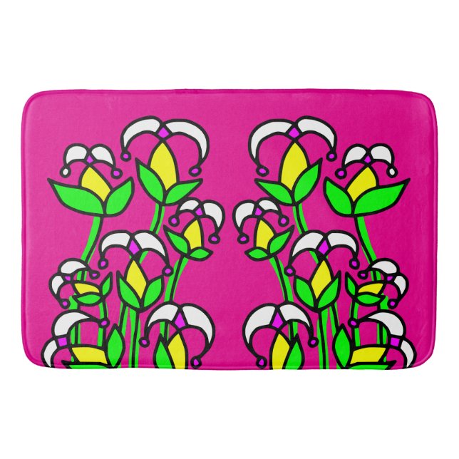Alfombrilla De Baño Flores de primavera caprichosas 41 (Anverso)