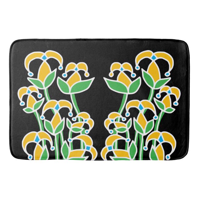 Alfombrilla De Baño Flores de primavera caprichosas 41 (Anverso)