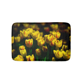 Alfombrilla De Baño Flores de tulipán amarillas