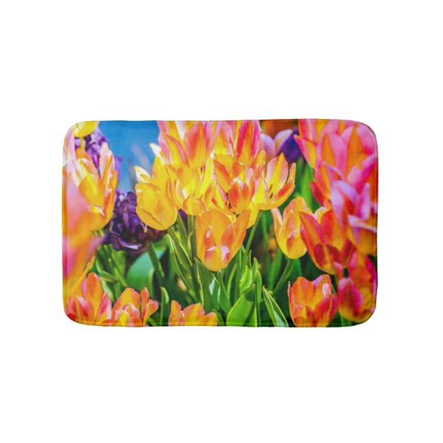 Alfombrilla De Baño Flores de tulipanes - Florecer (Anverso)