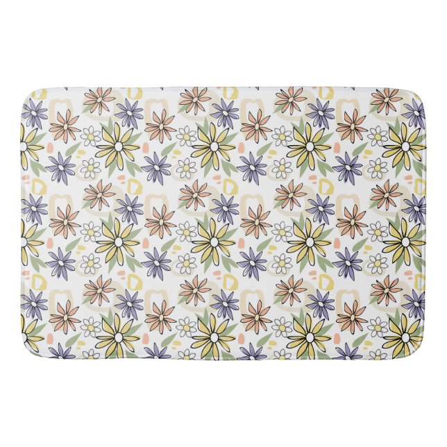 Alfombrilla De Baño Flores de verano (Anverso)