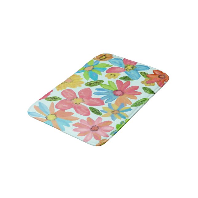 Alfombrilla De Baño Flores del verano (Angular)