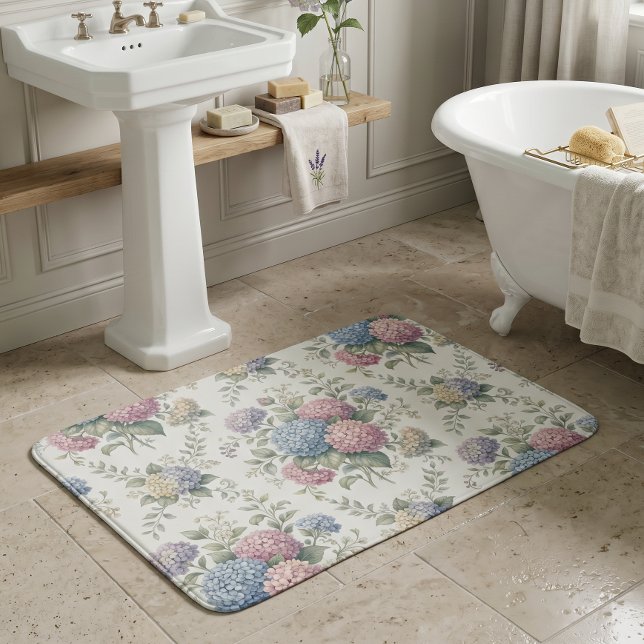 Alfombrilla De Baño Flores delicadas de Hortensia  (Subido por el creador)