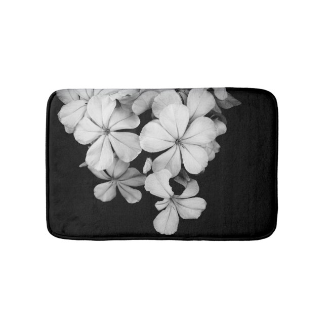 Alfombrilla De Baño flores elegantes B&W (Anverso)