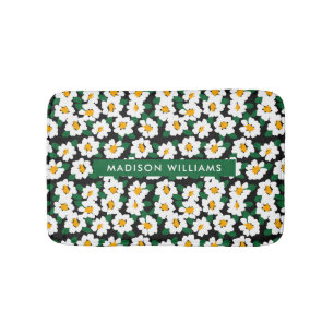Alfombrilla De Baño Flores Elegantes Minimalistas Mat De Baño