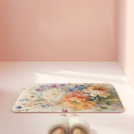 Alfombrilla De Baño flores en jarrón