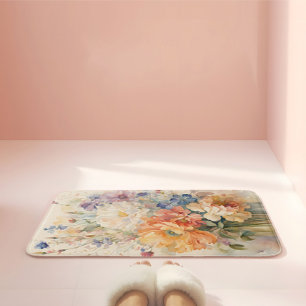 Alfombrilla De Baño flores en jarrón