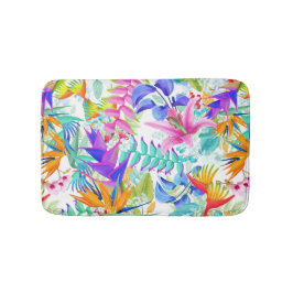 Alfombrilla De Baño Flores exóticas tropicales