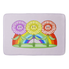 Alfombrilla De Baño Flores felices Bath Mat