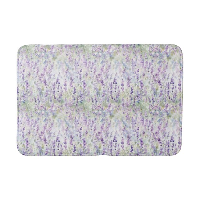 Alfombrilla De Baño Flores Moradas Bastante Románticas (Anverso)