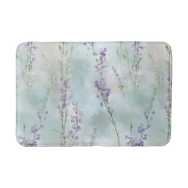 Alfombrilla De Baño Flores Moradas Bonitas (Anverso)