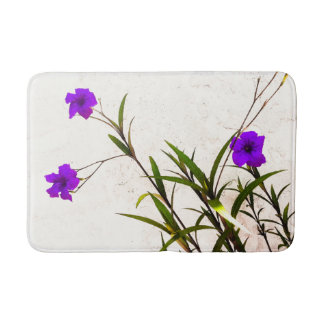 Alfombrilla De Baño Flores moradas en la brisa