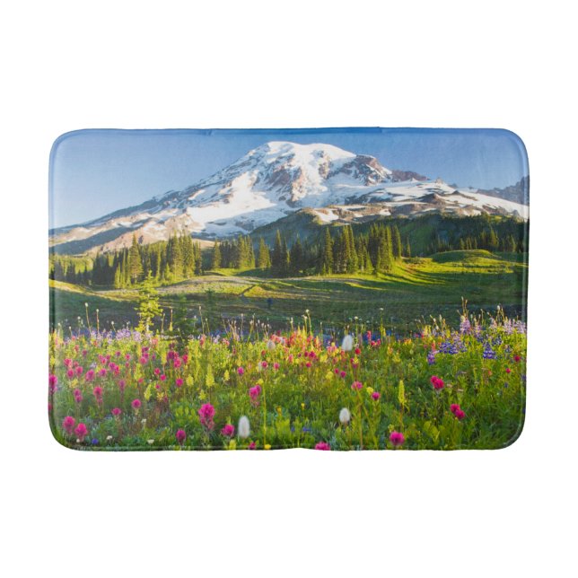 Alfombrilla De Baño Flores | Mt. Rainier Wildflowers (Anverso)