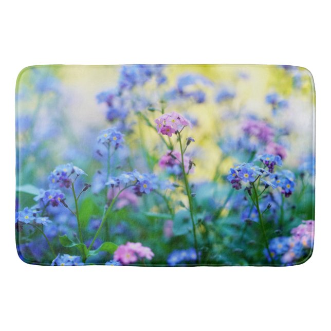 Alfombrilla De Baño Flores nomeolvides (Anverso)