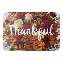 Alfombrilla De Baño Flores otoñales Agradecidas Mat de Bath