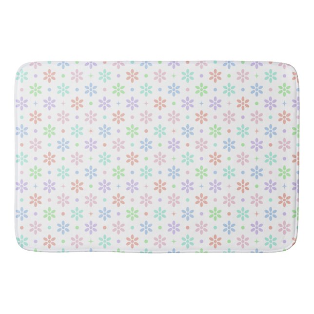 Alfombrilla De Baño Flores, puntos y destellos (Anverso)