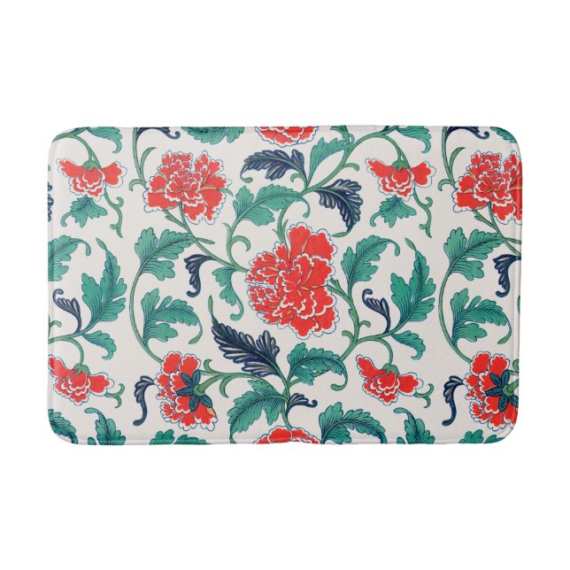 Alfombrilla De Baño Flores rojas (Anverso)