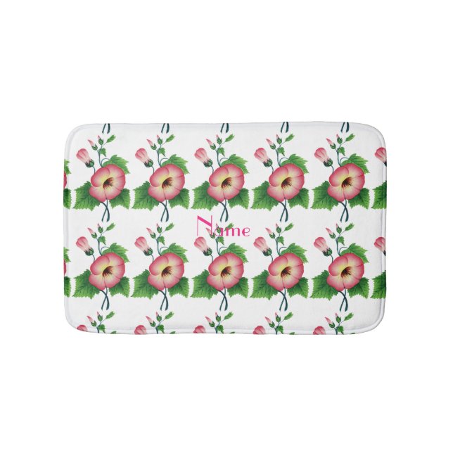 Alfombrilla De Baño Flores rosa de inicio, Thunder_Cove (Anverso)