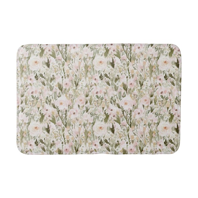 Alfombrilla De Baño Flores rosadas Pretty Blush (Anverso)