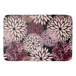Alfombrilla De Baño Flores rosas de Rubor de Borgoña