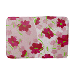 Alfombrilla De Baño Flores rosas y rojas - Floral