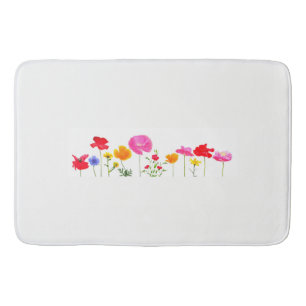 Alfombrilla De Baño flores salvajes del prado