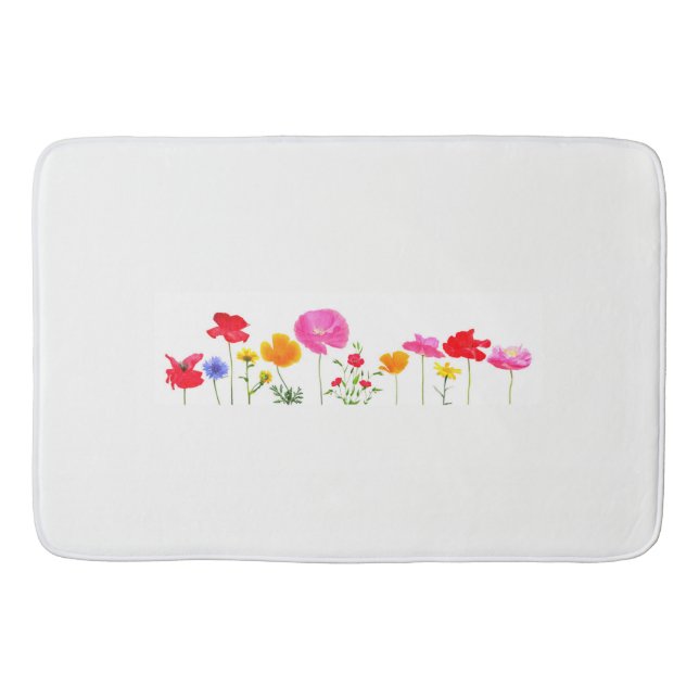 Alfombrilla De Baño flores salvajes del prado (Anverso)