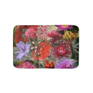 Alfombrilla De Baño Flores salvajes nativas australianas pequeñas
