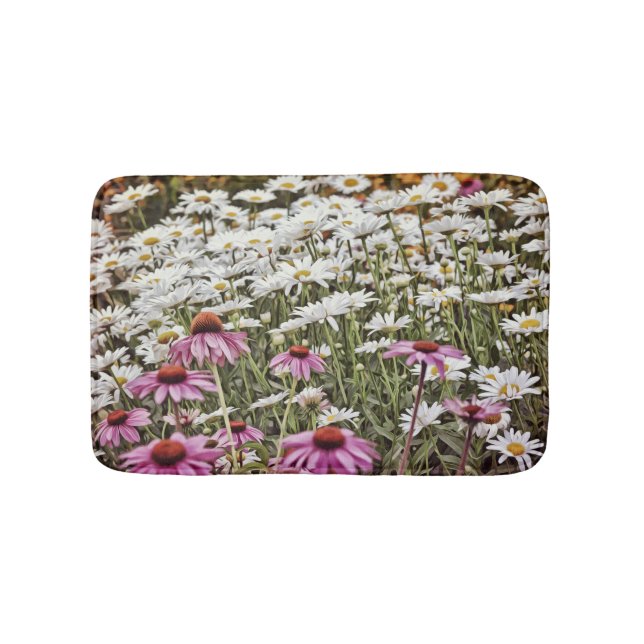 Alfombrilla De Baño Flores silvestres Daisy Flower Bathmat Rug (Anverso)