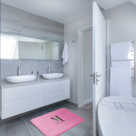 Alfombrilla De Baño Flores silvestres rojas de color de agua monorosa