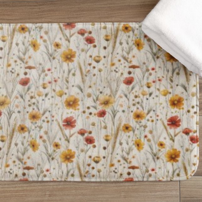 Alfombrilla De Baño Flores silvestres rusas - Patrón floral de otoño b (Subido por el creador)