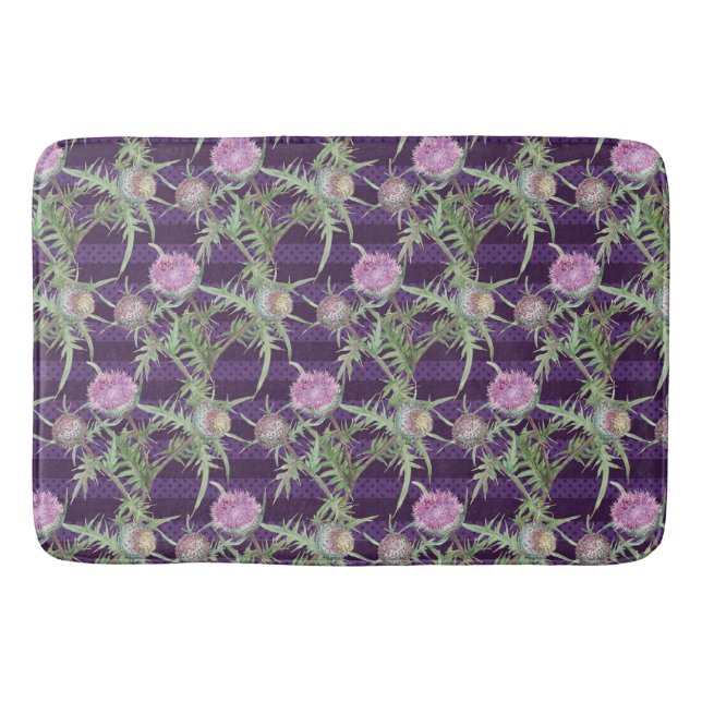 Alfombrilla De Baño Flores silvestres violeta (Anverso)