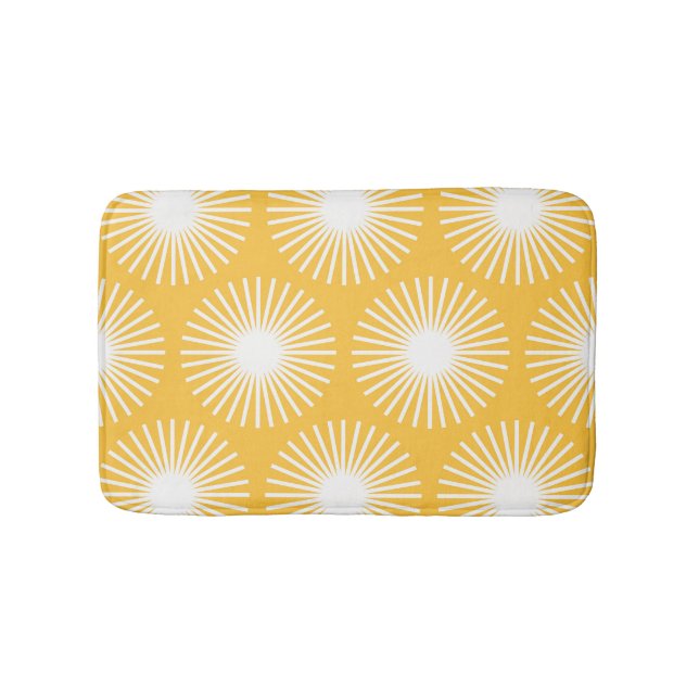 Alfombrilla De Baño Flores simples: diseño escandinavo sin costuras. (Anverso)