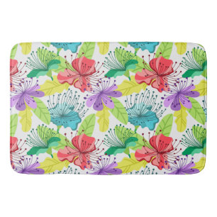Alfombrilla De Baño Flores tropicales sin costura