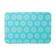 Flores turquesa, aqua y gris con cian
