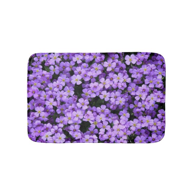 Alfombrilla De Baño Flores violetas (Anverso)