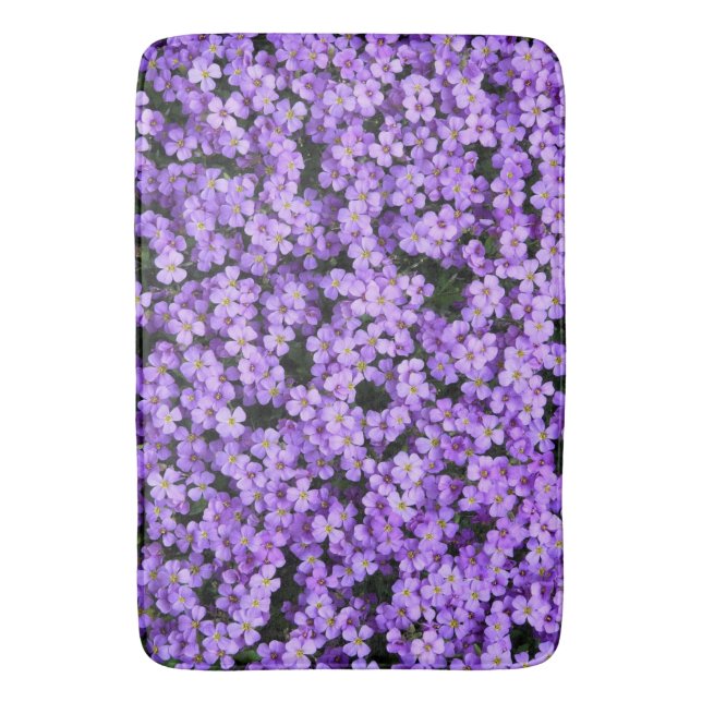 Alfombrilla De Baño Flores violetas - (Frente vertical)