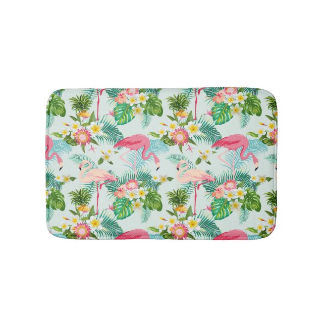 Alfombrilla De Baño Flores Y Aves Tropicales Vintales (Anverso)