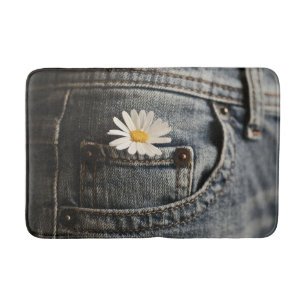 Alfombrilla De Baño Flowers   Daisy in Jeans Pocket