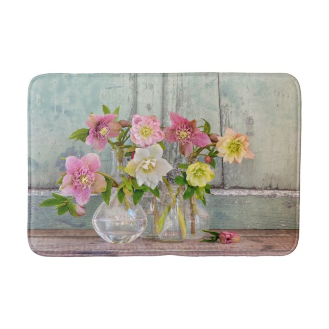 Alfombrilla De Baño Flowers | Hellebores in Vases (Anverso)