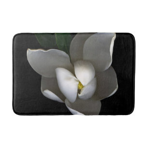 Alfombrilla De Baño Flowers   Single White Magnolia Blossom