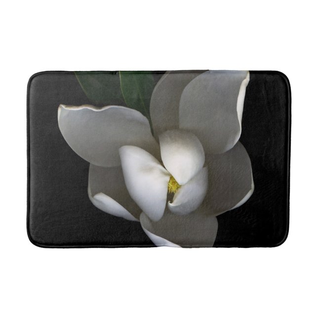 Alfombrilla De Baño Flowers | Single White Magnolia Blossom (Anverso)