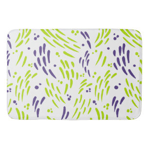 Alfombrilla De Baño Flujo en verde limón y púrpura