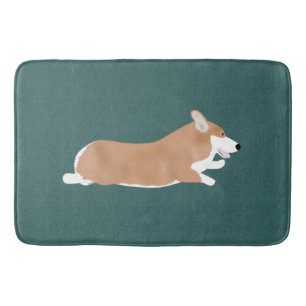 Alfombrilla De Baño Flying Corgi Bathmat