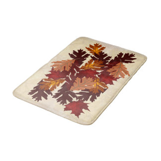 Alfombrilla De Baño Foliage de arce y roble deja colores otoñales