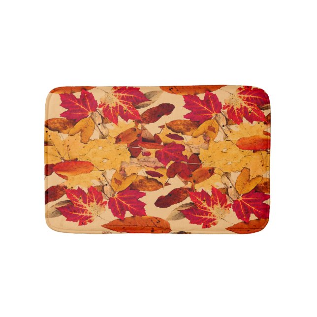 Alfombrilla De Baño Foliage otoñal del Naranja marrón rojo (Anverso)