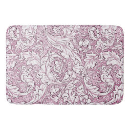 Alfombrilla De Baño Follaje barroco ornamentado rosa