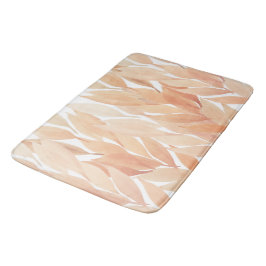 Alfombrilla De Baño Follaje de Rubor de Melocotón Tonos Pastel de Acua