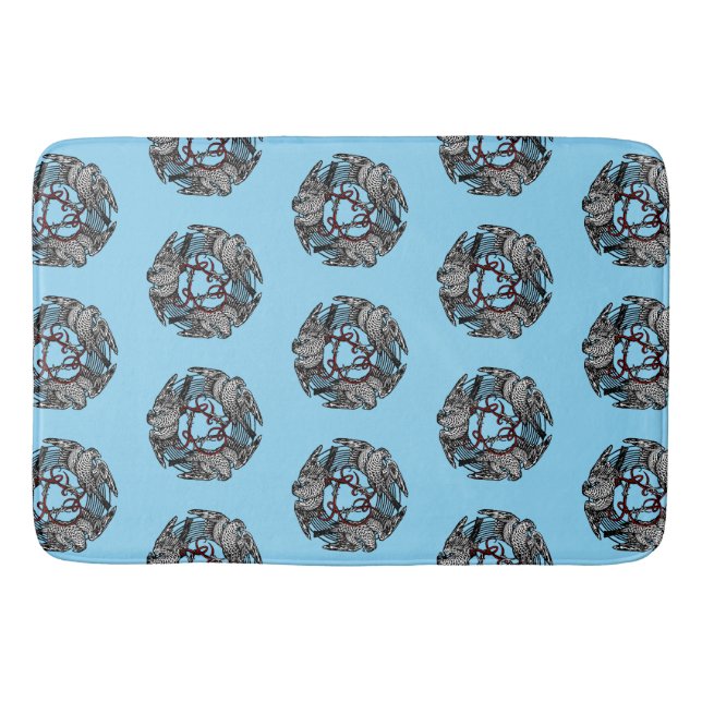 Alfombrilla De Baño Folleto de antigüedades Tres halcones William de M (Anverso)